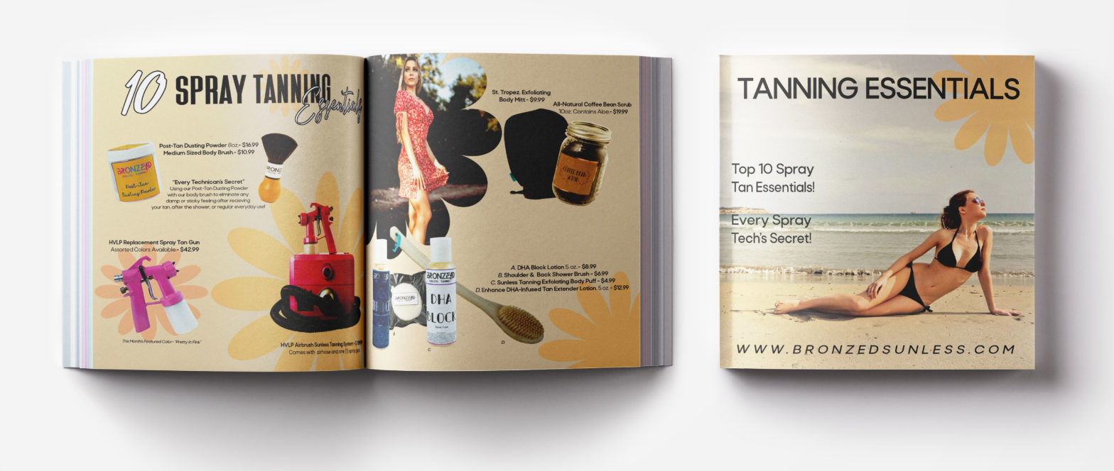 Bronzed Sunless Tanning Product Catalog Case Study 1 alyson-marie-designs-product-catalog